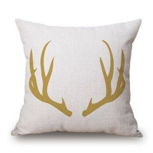 New 1 Deer Antlers Cushion Cushion Pillow Cover
